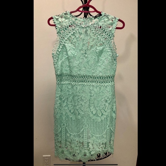 Turquoise mini dress - Picture 3 of 5